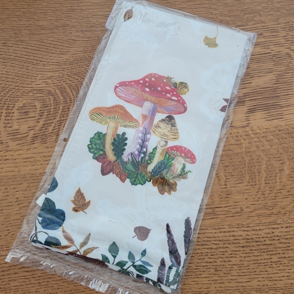 Natalie Lete Marais Mushroom Dish Towel -  cream, greens, browns - Picture 5 of 7